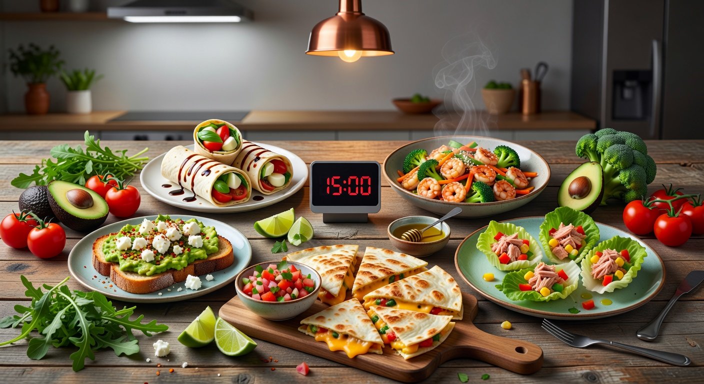 15-Minute Dinners: Quick Healthy Recipes for Busy Nights