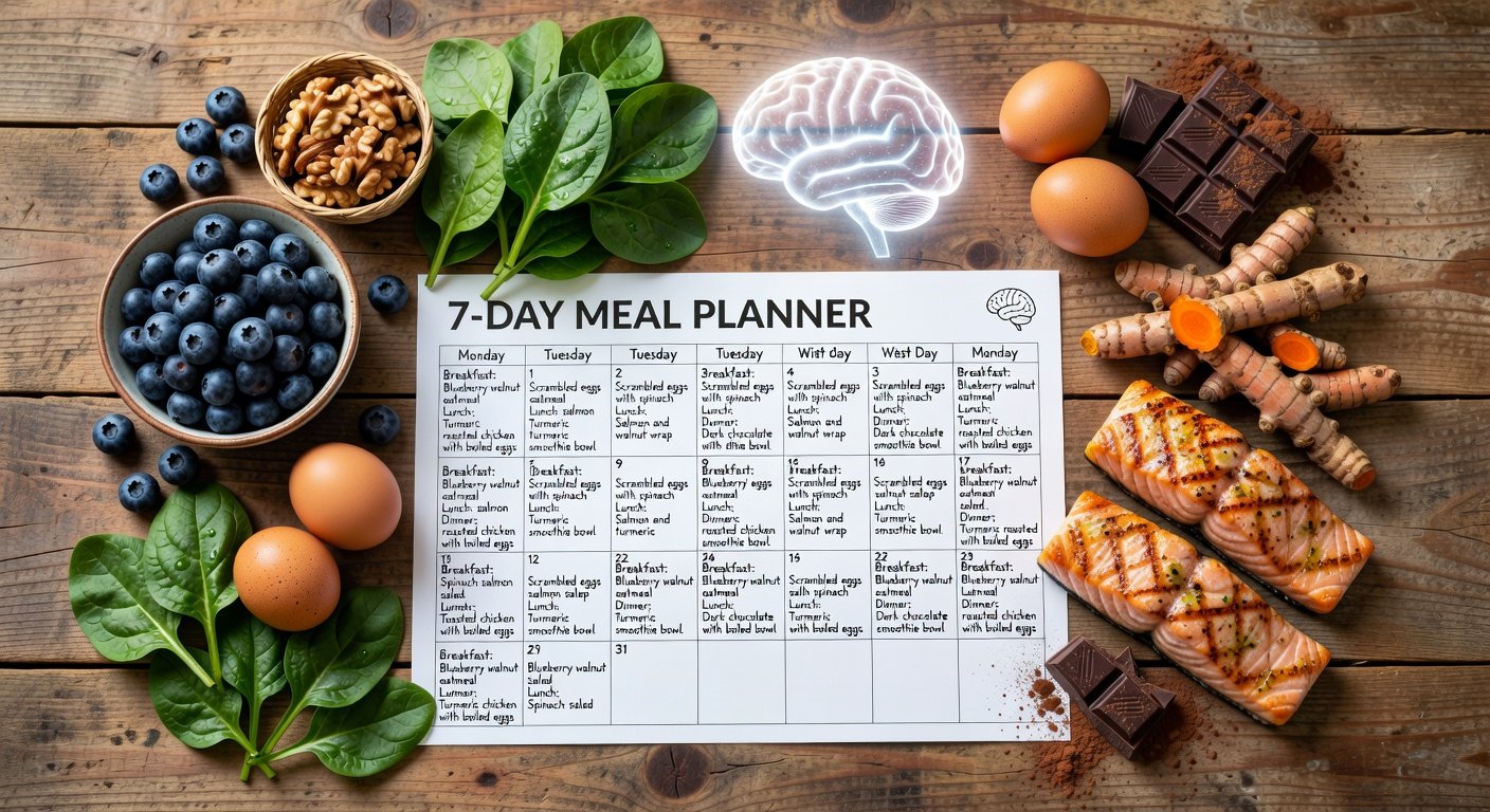 7-Day Brain-Boosting Meal Plan with Nootropics