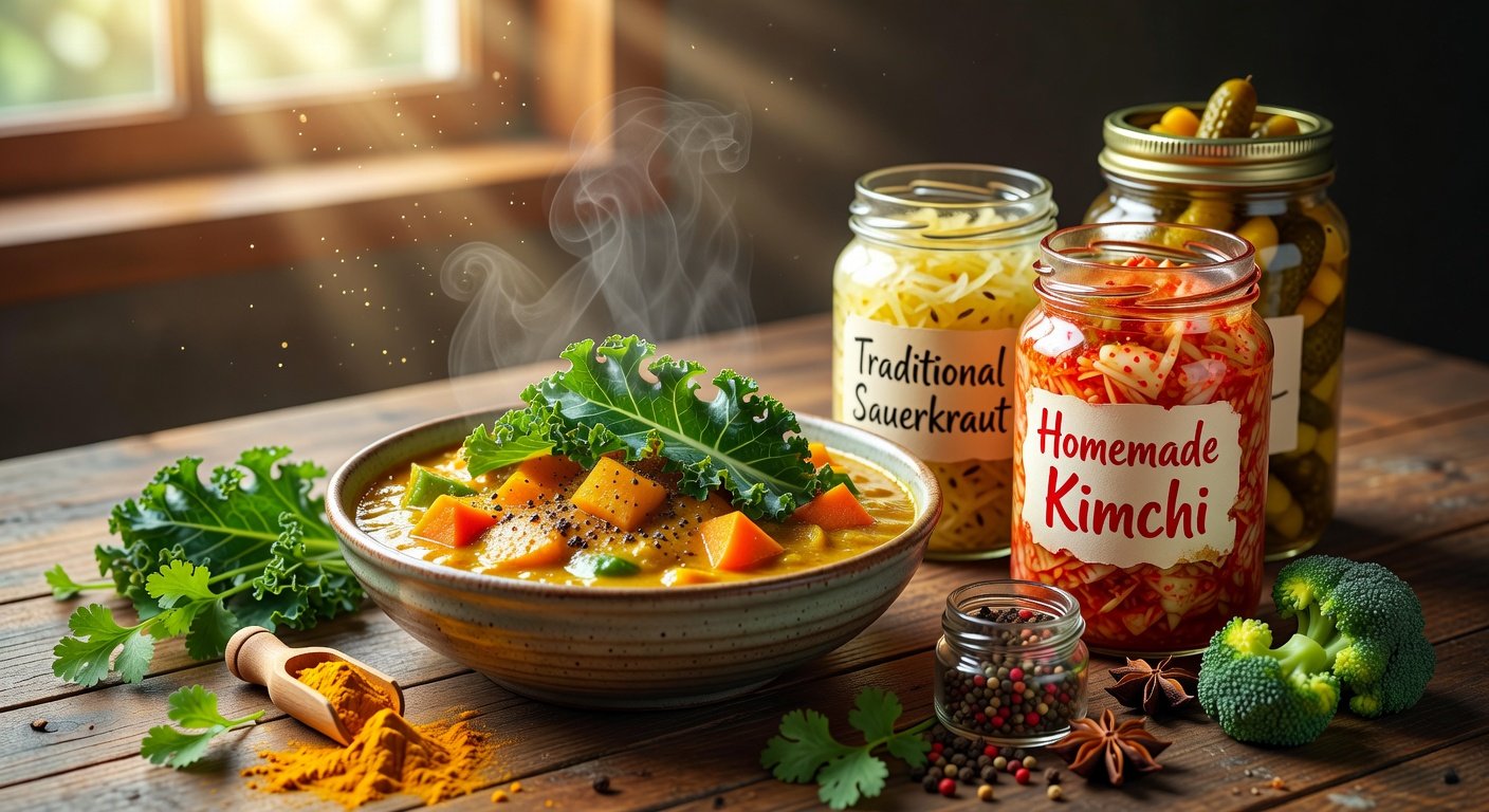 Supercharge Meals with Turmeric, Kale & Ferments: 7-Day Plan