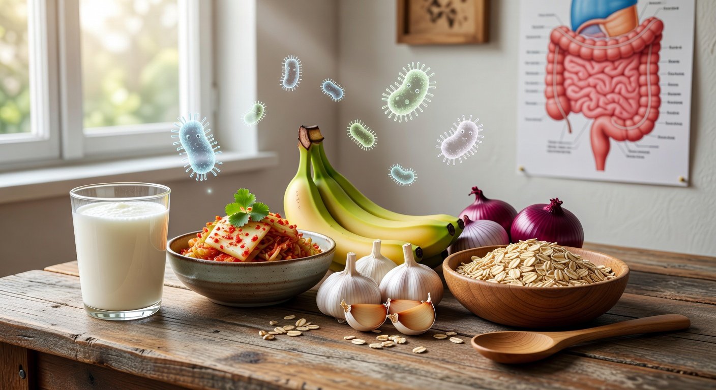 Superfoods for Gut Health: Kefir, Kimchi & Prebiotics